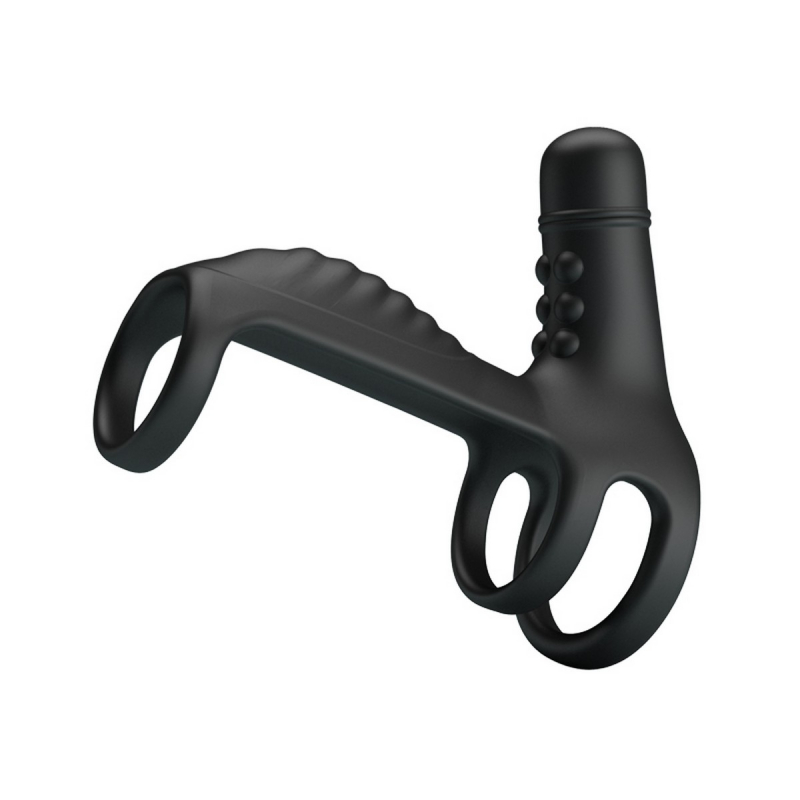 Эрекционное кольцо-эректор-насадка с вибрацией "Pretty Love" 